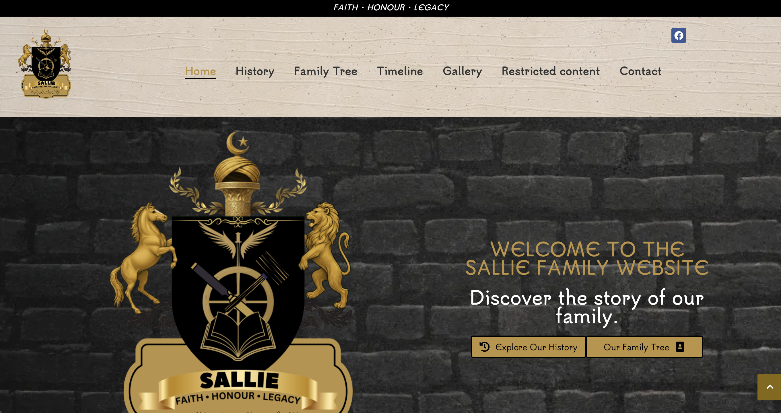 Sallie Family Archives Website Interface