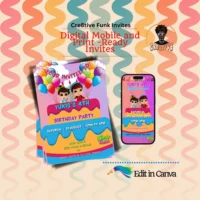 💖Omar & Hana – Sweet Blessings Birthday Invite