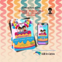 ☁️Omar & Hana – Sky of Smiles Birthday Invite